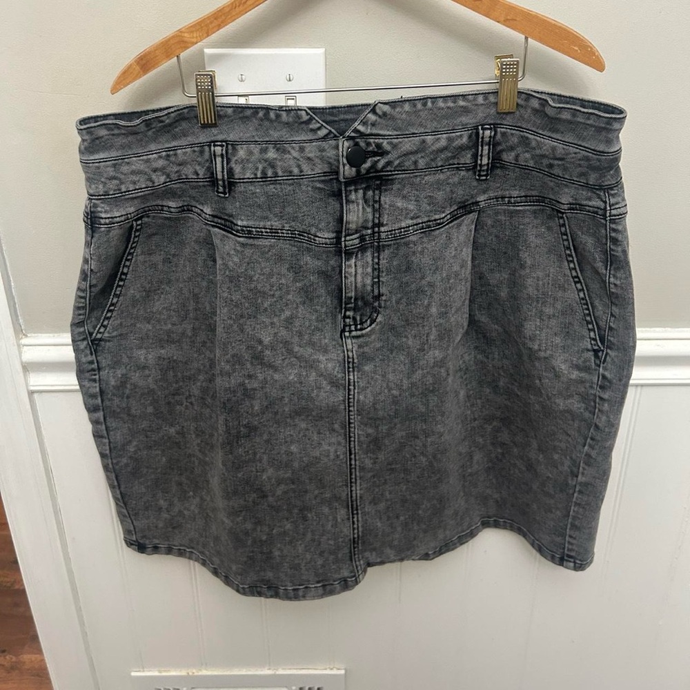 Charcoal Denim Skirt